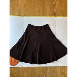 Jones New York Brown Corduroy A-Line Flair Midi Skirt Women's Size 8